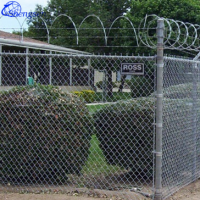 5 Foot Plastic Coated Chain Link Fence Rolls/Barbed Wire Chain Link Fence Iron Wire Mesh