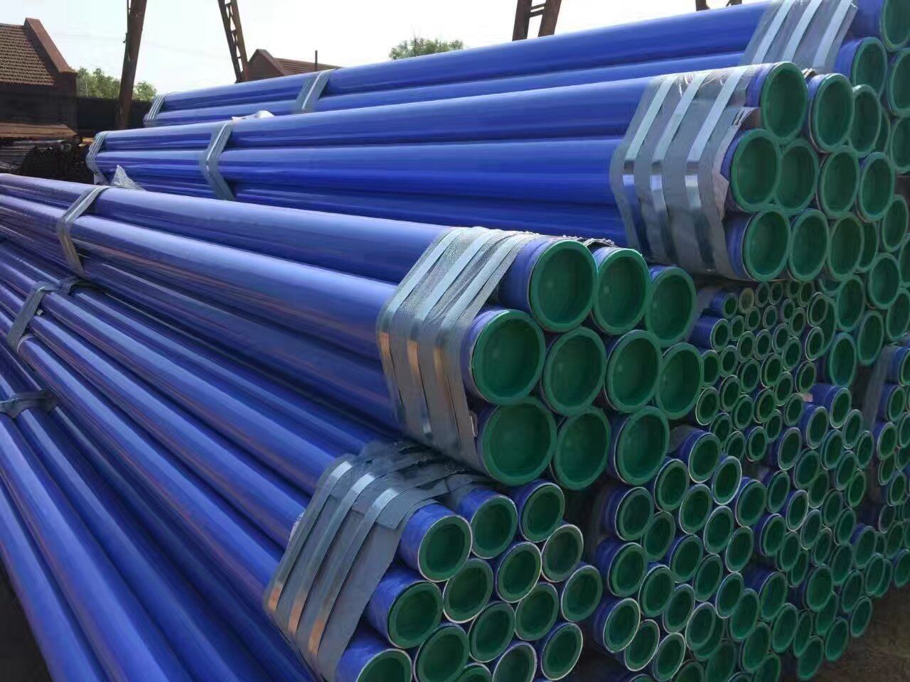 PVC Coated Plastic Round Steel Pipe